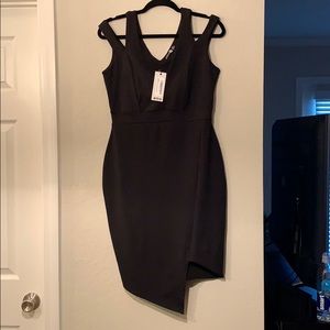 Asymmetrical black dress
